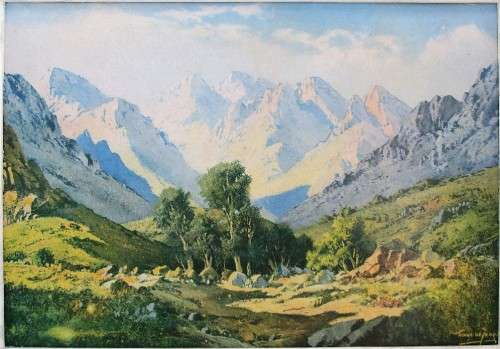 Attractive Tinus de Jongh Print In A Vintage Frame - 61cm/48cm