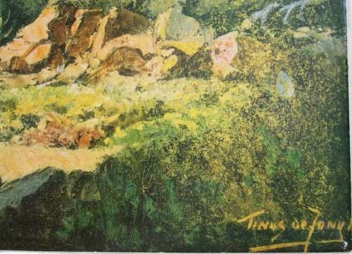 Attractive Tinus de Jongh Print In A Vintage Frame - 61cm/48cm