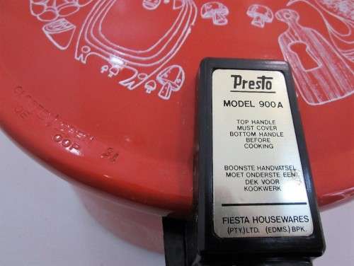 Presto Model 900A Vintage/Retro Orange Pressure Cooker - Excellent Condition!