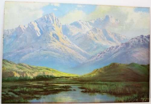 Vintage Tinus De Jongh Print On Board - 47cm/32cm