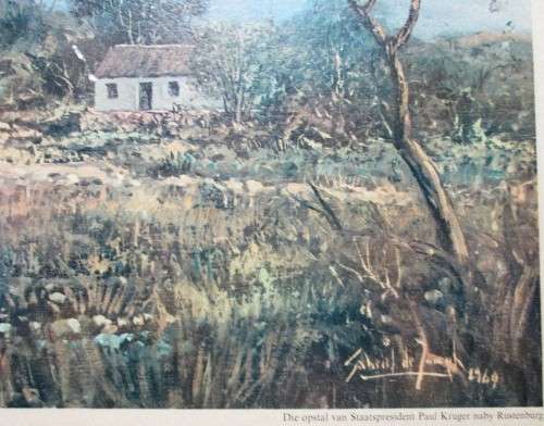 Beautiful Vintage Gabriel De Jongh Print - Boekenhoutfontein -Frame: 80,5cm/62cm; Picture: 58cm/38cm