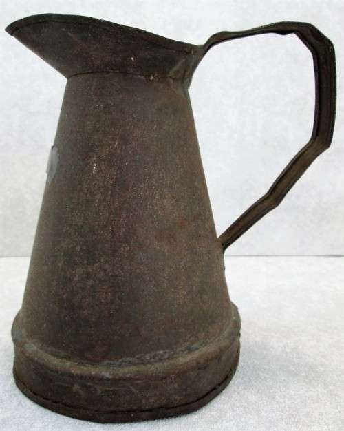 Very Old Decorative Metal Pint Jug - Height 15,5cm