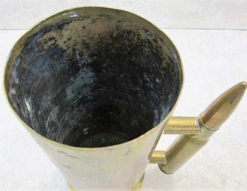 Superb Example Of Trench Art Mug - Height 17cm; Base Diameter 8cm