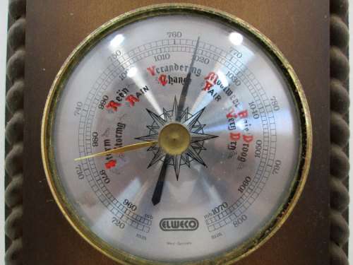 Fantastic Vintage Elweco, West Germany Barometer - English/Afrikaans! - 51cm/13cm/4cm