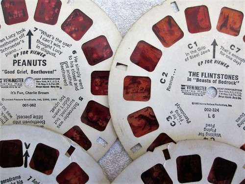 5X Vintage Assorted Cartoon GAF View-Master Reels