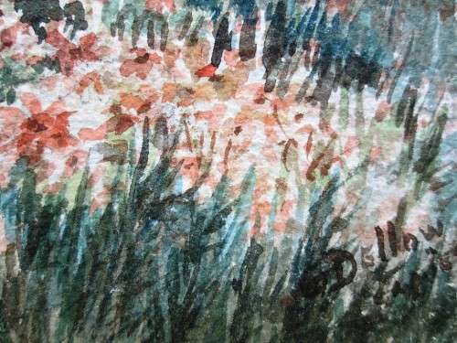 Gorgeous G Dellow Watercolour Pasted On Board - Size: 26cm/17,5cm