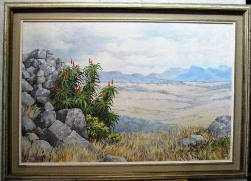 Stunning Large Original ND Linde Painting - Frame: 105cm/76cm; Picture: 88cm/58cm - Lovely Condition
