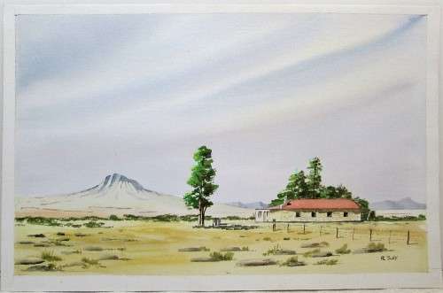 Lovely Original Unframed AL Tiley Watercolour Painting - 48cm/30cm - Excellent Condition