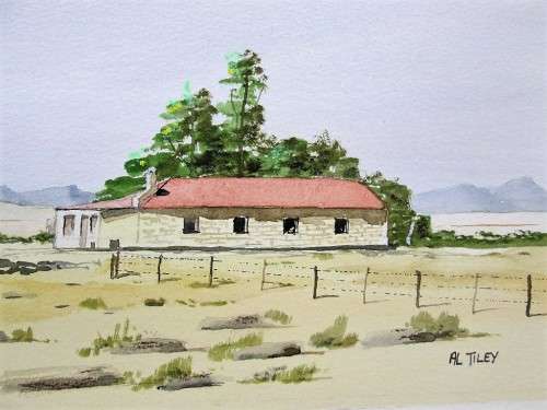 Lovely Original Unframed AL Tiley Watercolour Painting - 48cm/30cm - Excellent Condition