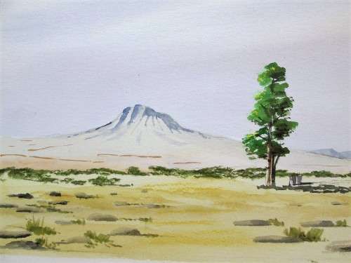 Lovely Original Unframed AL Tiley Watercolour Painting - 48cm/30cm - Excellent Condition