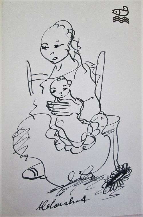 Rendezvous - Frans Claerhout - Waterkant, 1991 - PLUS Original Claerhout Drawing & Signature!!!