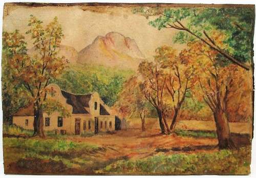 Beautiful Original Old Watercolour Painting - 31,5cm/22cm