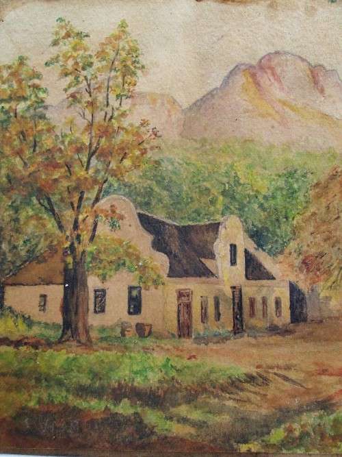 Beautiful Original Old Watercolour Painting - 31,5cm/22cm