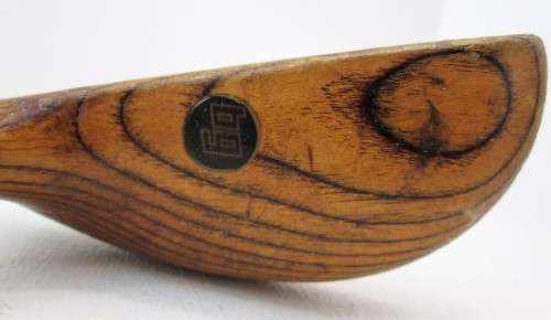RARE!!! VINTAGE ALL WOOD BRONTY CHARGER PUTTER - BRASS BASE GOLF CLUB