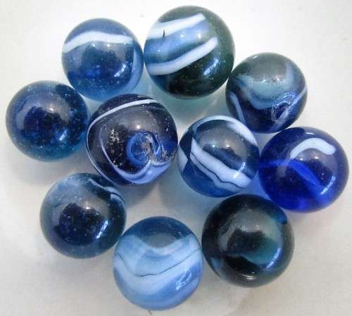 10X Vintage Glass Marbles