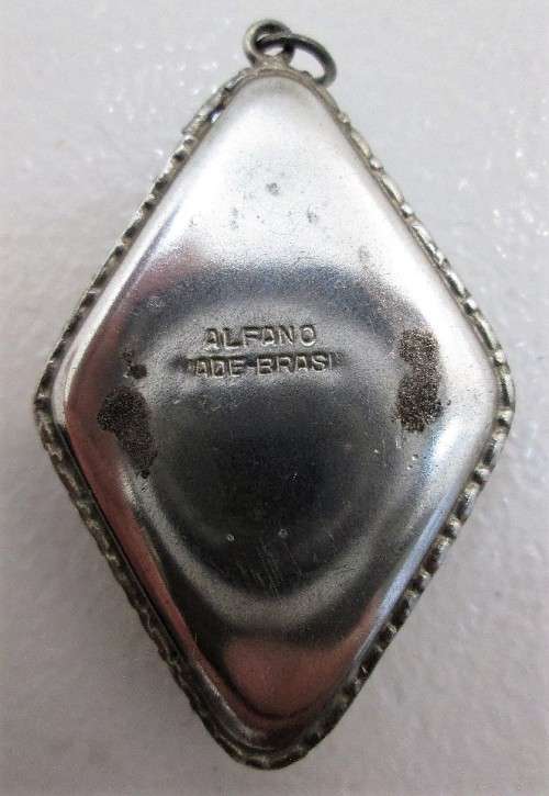 Stunning Vintage Alfano Made In Brasil Butterfly Wing Souvenir Rio Pendant - 5cm/3,5cm