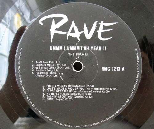 The Flames - Ummm! Ummm! Oh Yeah! - Rave - RMG 1213 - RARE SA Music!