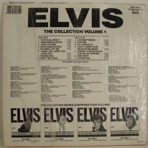 Elvis - Elvis: The Collection Vol.1 - RCA Victor, 1984 RCAL 6041- SA Pressing