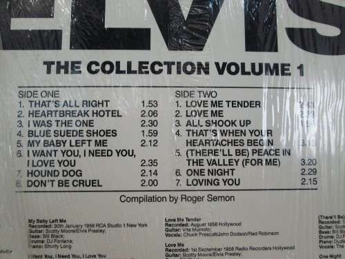 Elvis - Elvis: The Collection Vol.1 - RCA Victor, 1984 RCAL 6041- SA Pressing