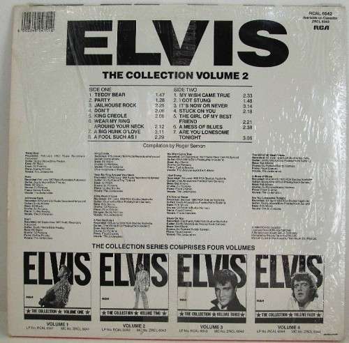 Elvis - Elvis: The Collection Vol.2 - RCA Victor, 1984 RCAL 6042 - SA Pressing