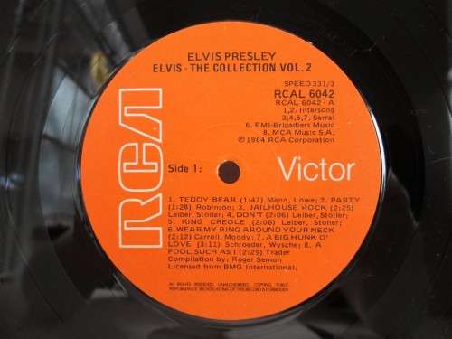 Elvis - Elvis: The Collection Vol.2 - RCA Victor, 1984 RCAL 6042 - SA Pressing