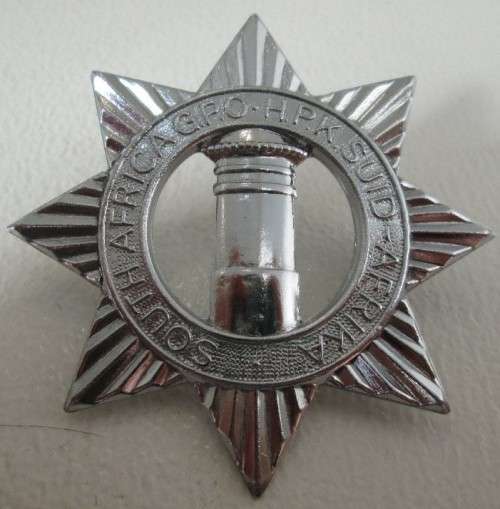 GPO/HPK  South African General Post Office Cap Badge - 6,4cm/6,4cm