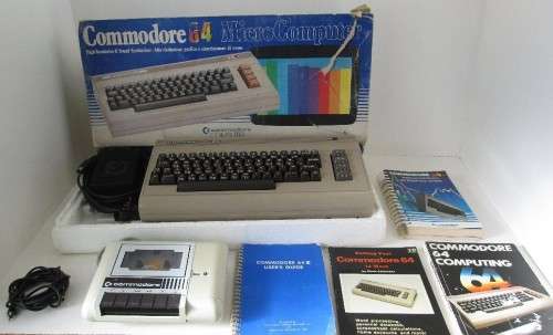 Vintage Commodore C64 Computer + Accessories