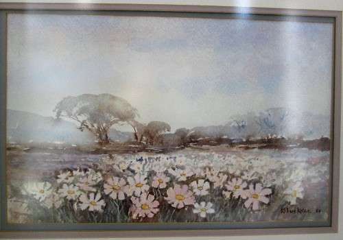 Lovely Kobus Kotze Watercolour Framed Behind Glass - Frame: 70cm/53cm, Picture 45cm/28,5cm