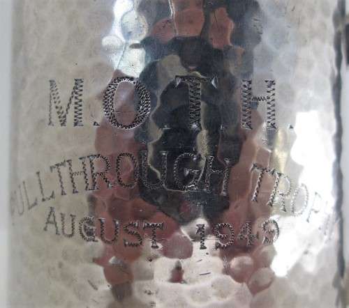 MOTH - Pull Through Trophy - August 1949 - Pewter Mug - 12,5cm/8cm/12cm