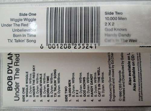 Bob Dylan - Under The Red Sky, 1990 - Cassette Tape