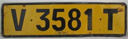 Vintage Number Plate