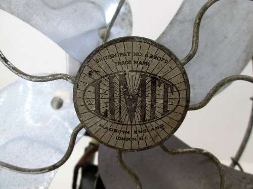 Vintage 1950's Steam Punk/Industrial Metal Limit Fan, Made In England - Working! - Height 36cm