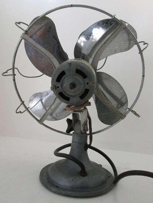 Vintage 1950's Steam Punk/Industrial Metal Limit Fan, Made In England - Working! - Height 36cm