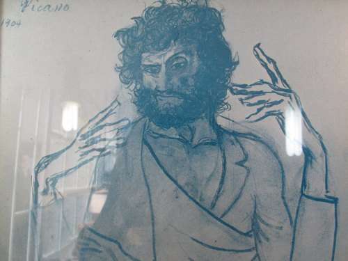 "Le Fou" Picasso Print Framed Behind Glass - 67cm/28cm
