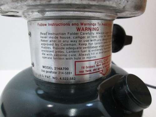 Coleman 214A700 Kerosene Lantern + Custom Made Box (NO GLASS)