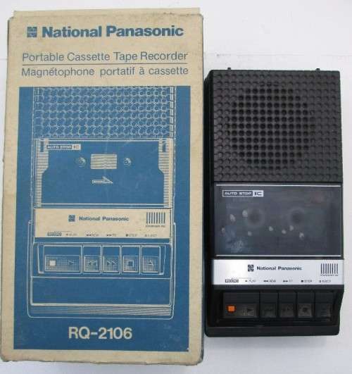 1970's National Panasonic Cassette Tape Recorder RQ-2106, Boxed, As New Condition