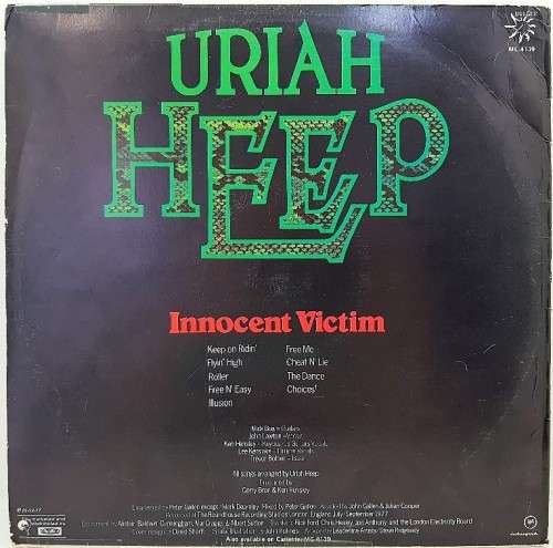 Uriah Heep - Innocent Victim - Bronze, 1977 - ML 4139