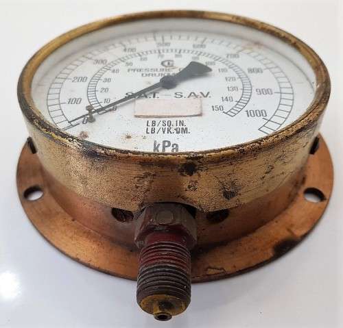 Vintage SAT-SAV KPA Pressure Gauge, RSA