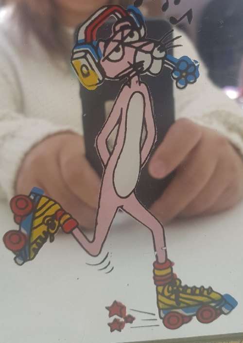 Vintage The Pink Panther Decorative Mirror - 15,5cm/20,5cm