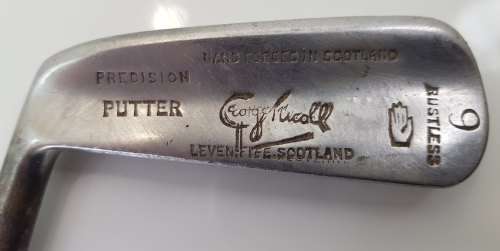 Vintage George Nicoll, Leven Fie, Scotland Precision Putter, Hickory Shaft