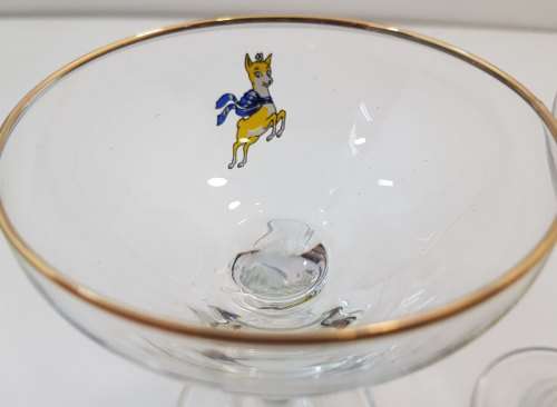 Collectible & Cute! Retro 1970's Babycham Pair Of Glasses - Height 11cm