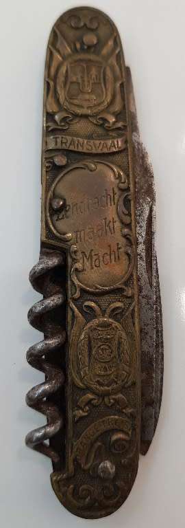 Boer War Richards, Sheffield Military Commemorative Pocket Knife With Kruger & De Wet - Length 9cm