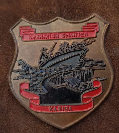 Fantastic Leather & Metal Bush War Wall Hanging - 70cm/10cm