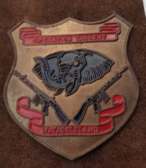 Fantastic Leather & Metal Bush War Wall Hanging - 70cm/10cm