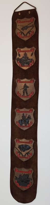 Fantastic Leather & Metal Bush War Wall Hanging - 70cm/10cm