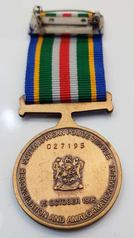 South African Police Reconciliation And Amalgamation Medal 15 October 1995, Numbered