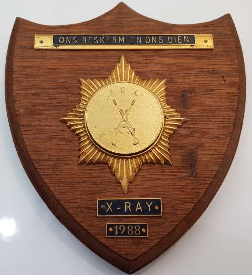Vintage South African Police Plaque - 17cm/19cm