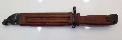 Bush War AK 47 Bayonet, Wire Cutter Type, Inscribed "534"