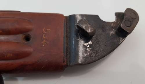 Bush War AK 47 Bayonet, Wire Cutter Type, Inscribed "534"