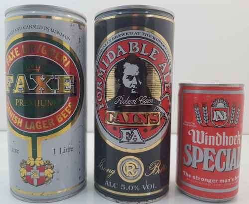 2X Vintage 1L Beer Cans (Opened) + Windhoek Special 340ml Can (Sealed)